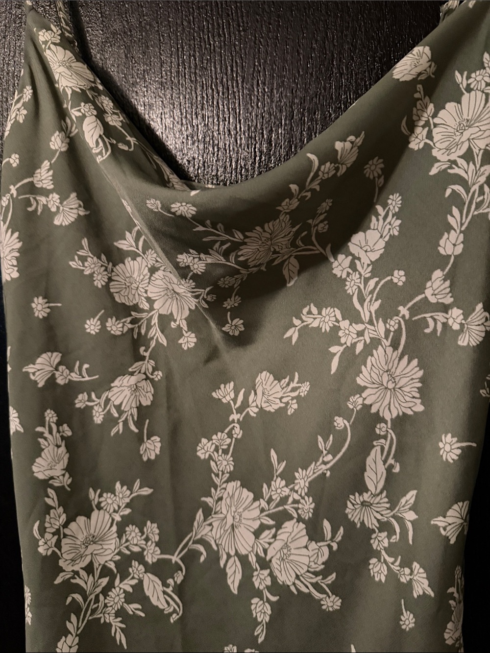 Altar’d State Sage Green Floral Dress with Cowl Neck - Picture 5 of 7